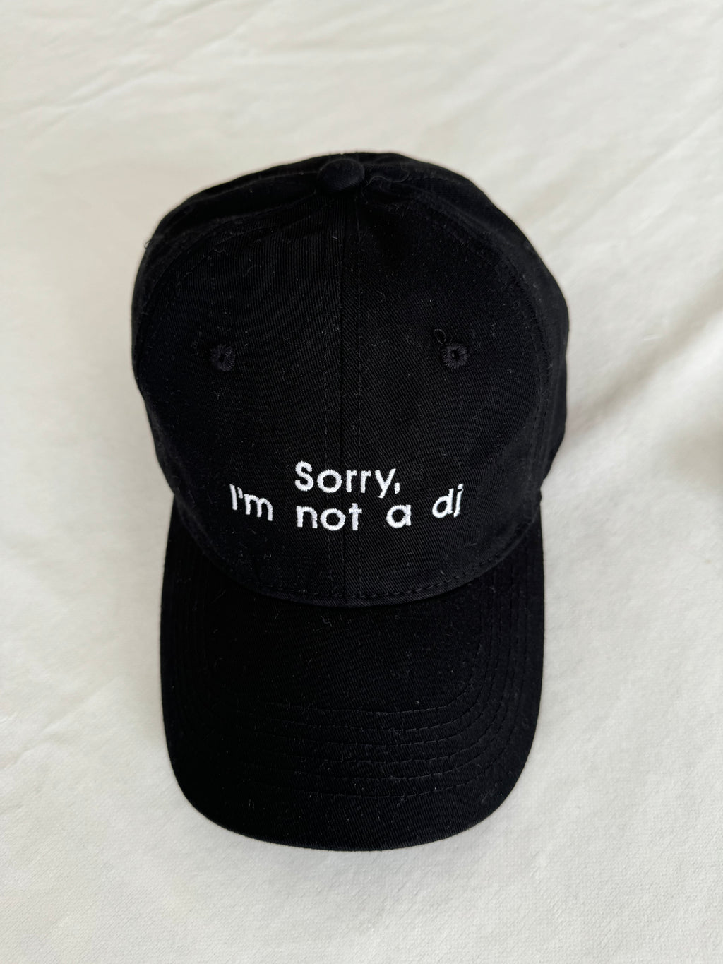 "Sorry, I'm not a dj" cap